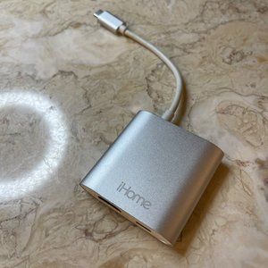 iHome 3-in-1 USB-C Charging Hub (USB-C, HDMI, & USB-A Ports)